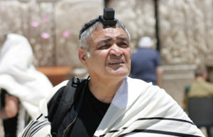 Jew with tallit at the Western Wall